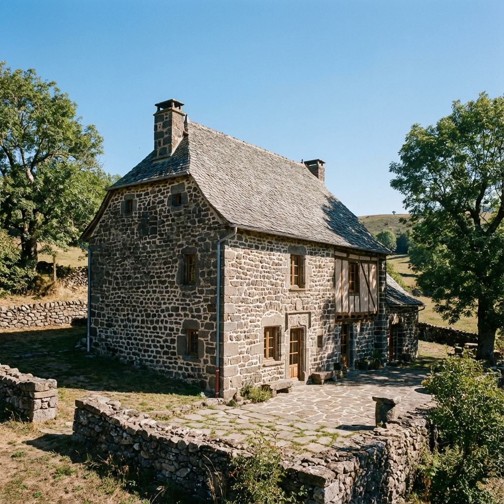 Maison en pierre en Auvergne